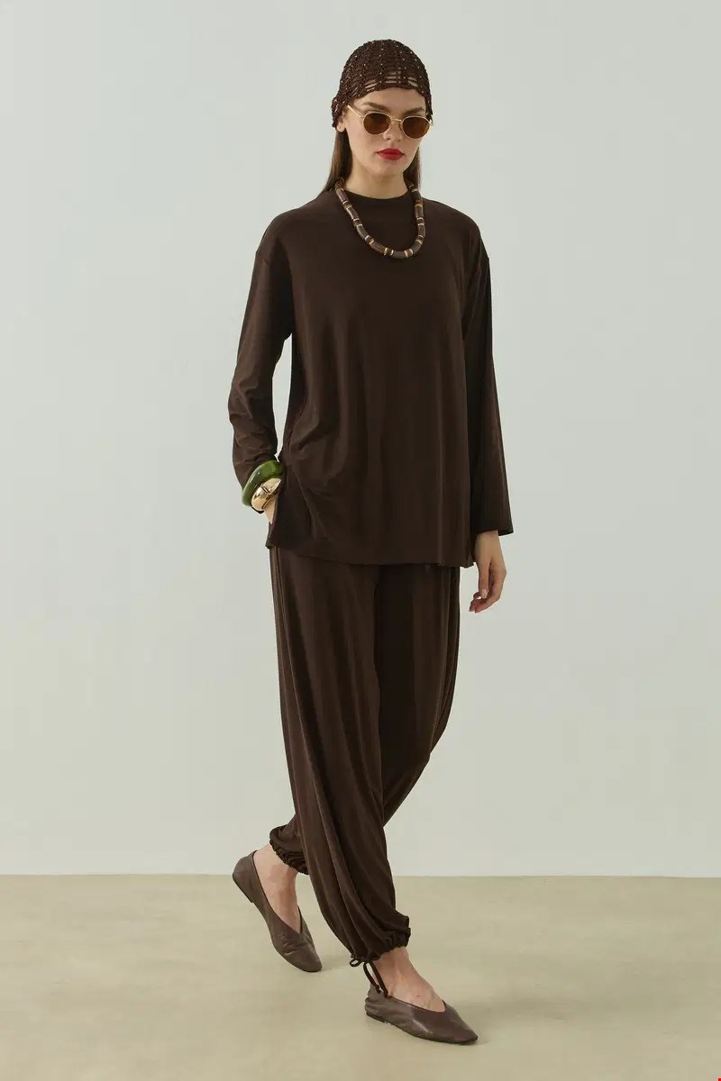 Qanu Alya T-shirt Kahverengi