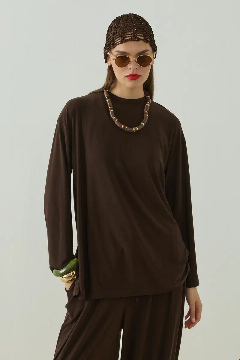 Qanu Alya T-shirt Kahverengi
