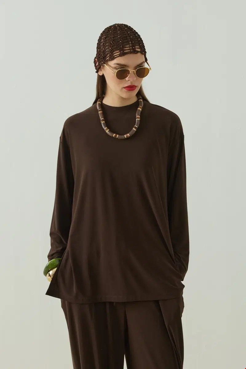 Qanu Alya T-shirt Kahverengi