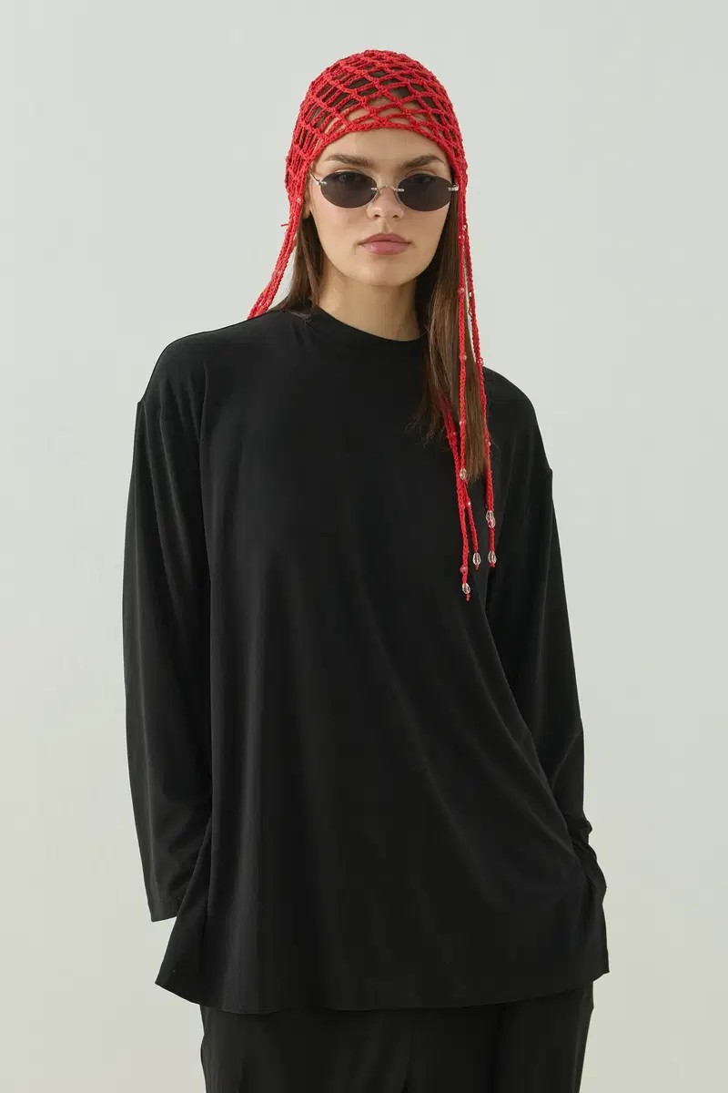 Qanu Alya T-shirt Siyah