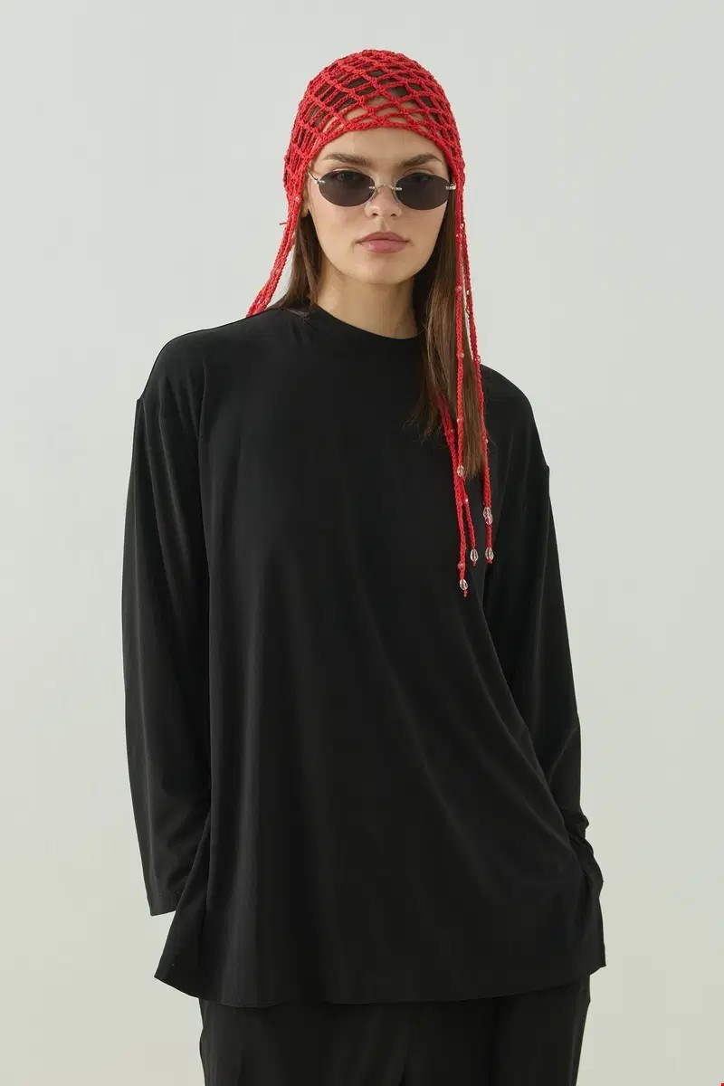 Qanu Alya T-shirt Siyah