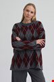 Qanu Argyle Triko Kazak Bordo