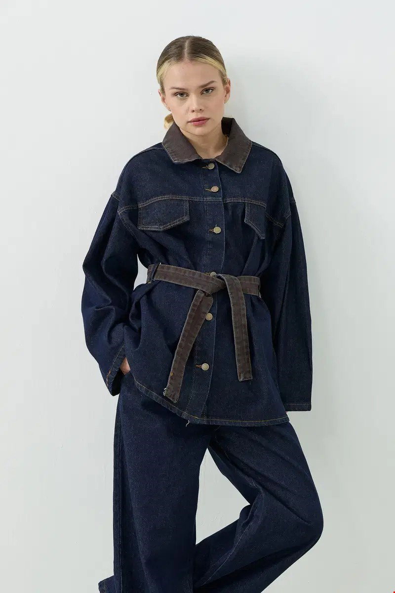 Qanu Arin Denim Takım Lacivert