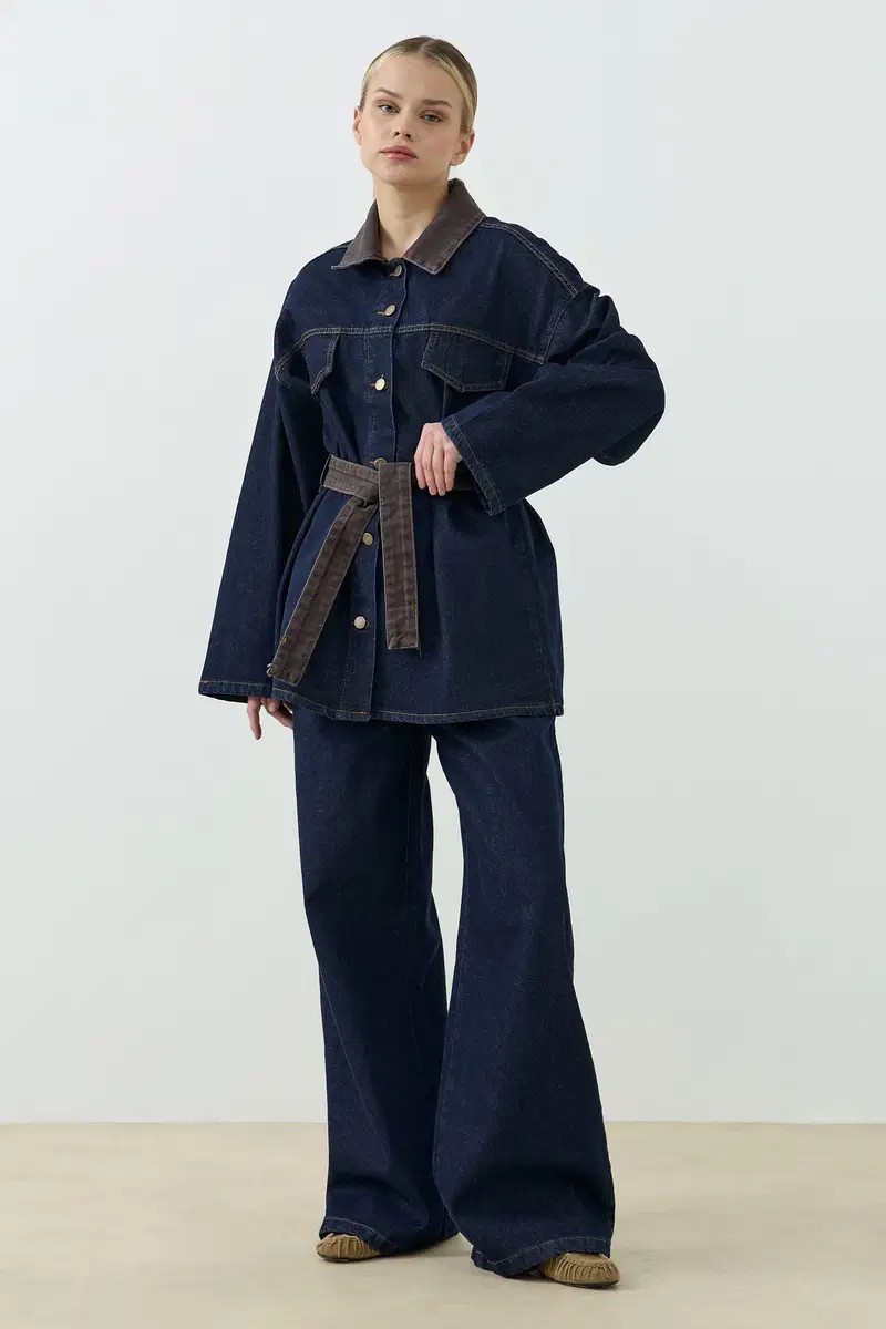 Qanu Arin Denim Takım Lacivert