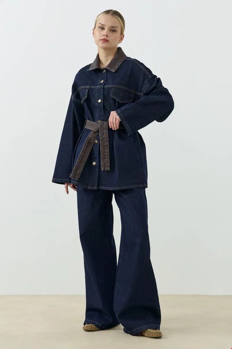 Qanu Arin Denim Takım Lacivert