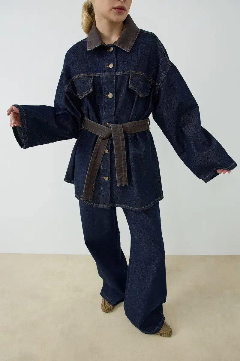 Qanu Arin Denim Takım Lacivert
