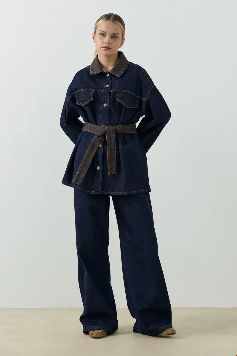 Qanu Arin Denim Takım Lacivert