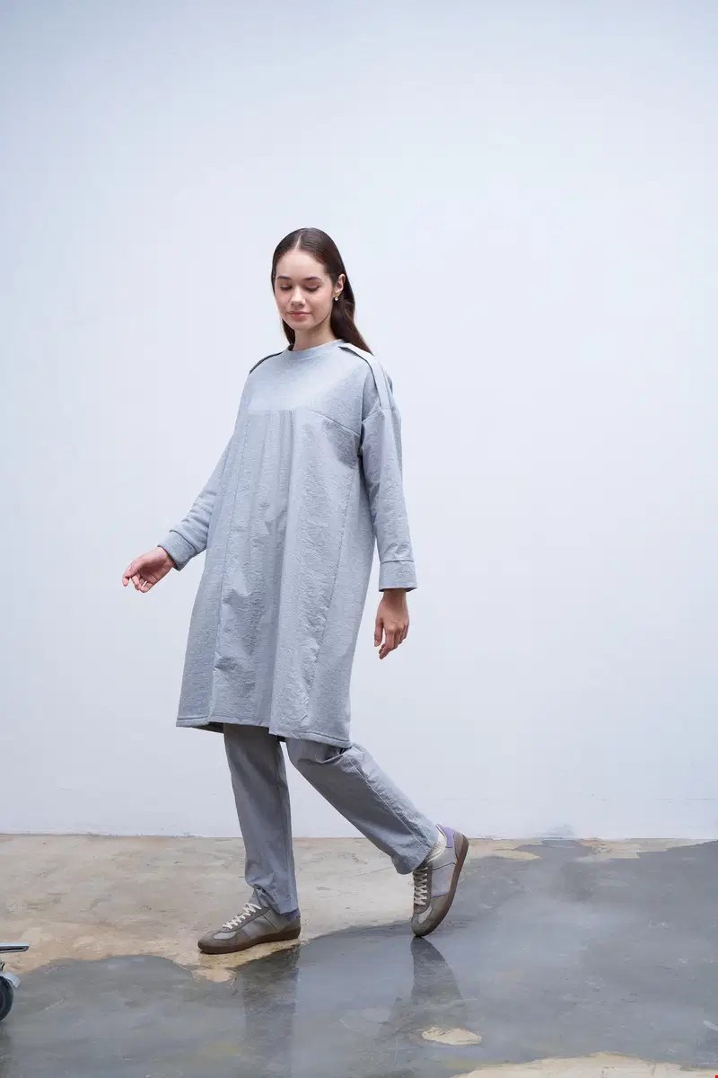 Qanu Garnili Sweatshirt Gri 