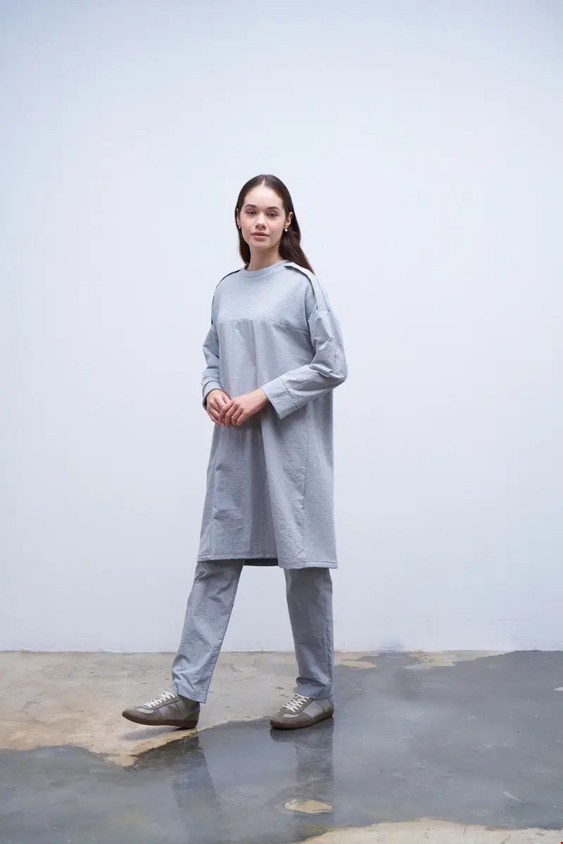 Qanu Garnili Sweatshirt Gri 