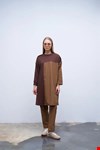 Qanu Garnili Sweatshirt Kahverengi 