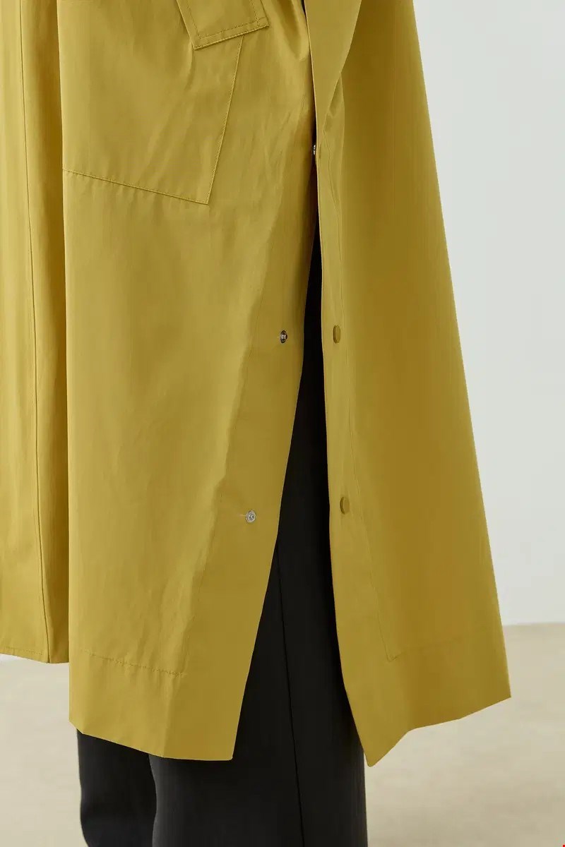 Qanu Kapüşonlu Oversize Yağmurluk Sarı