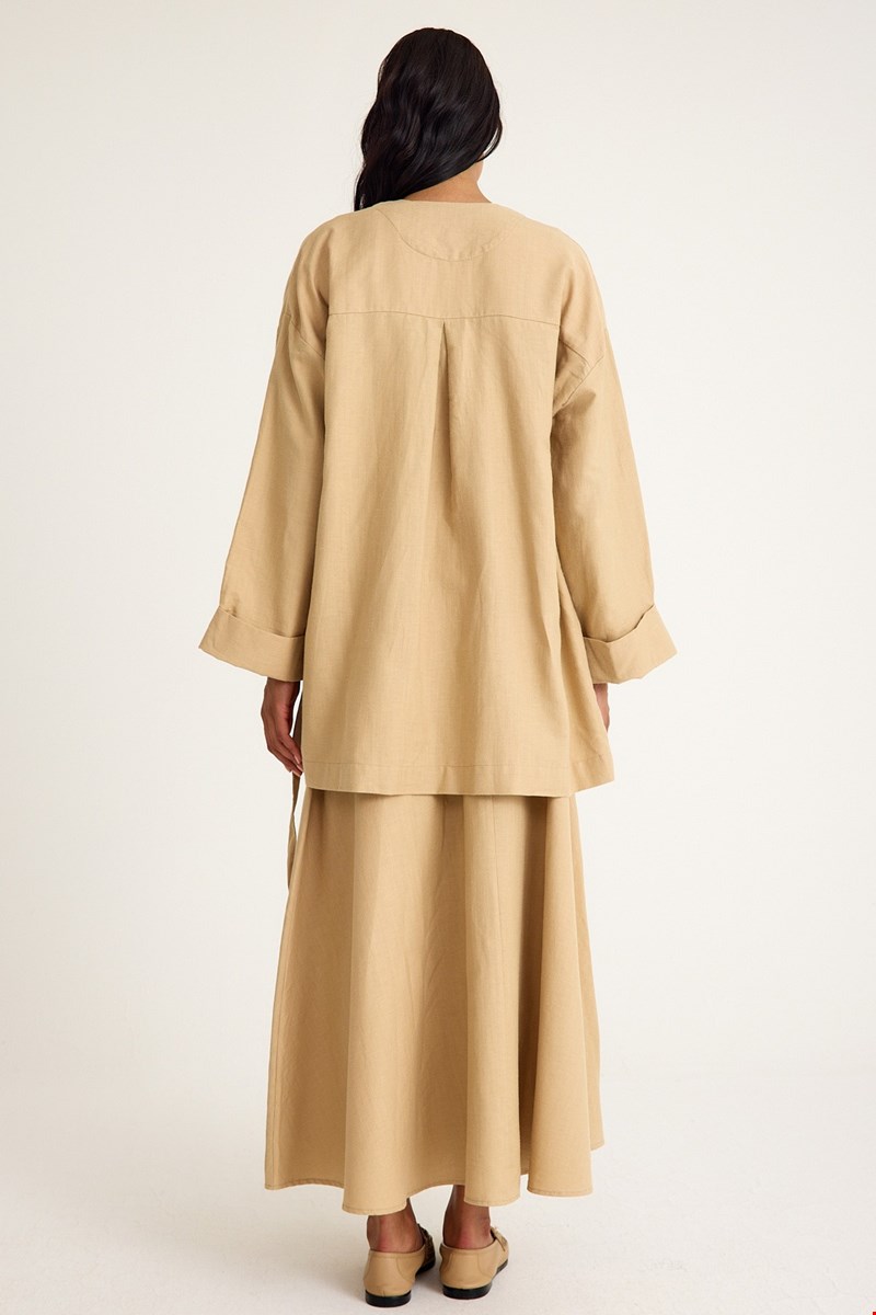 Qanu Keten Etek Camel 