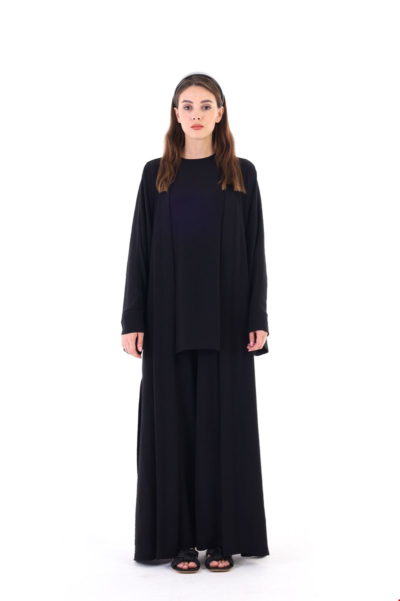 Qanu Kimono 3'lü Takım Siyah