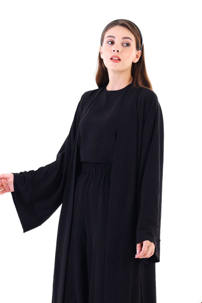 Qanu Kimono 3'lü Takım Siyah