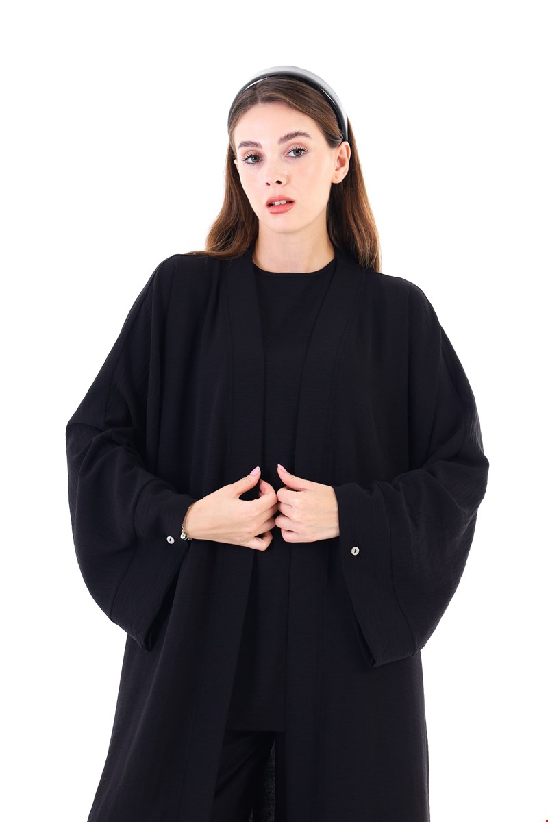 Qanu Kimono 3'lü Takım Siyah
