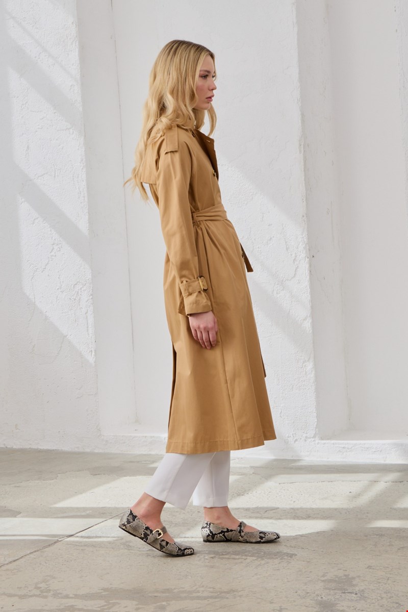 Qanu Klasik Trençkot Camel 