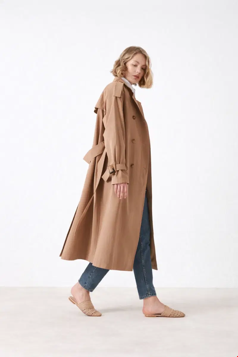 Qanu Klasik Trençkot Camel 