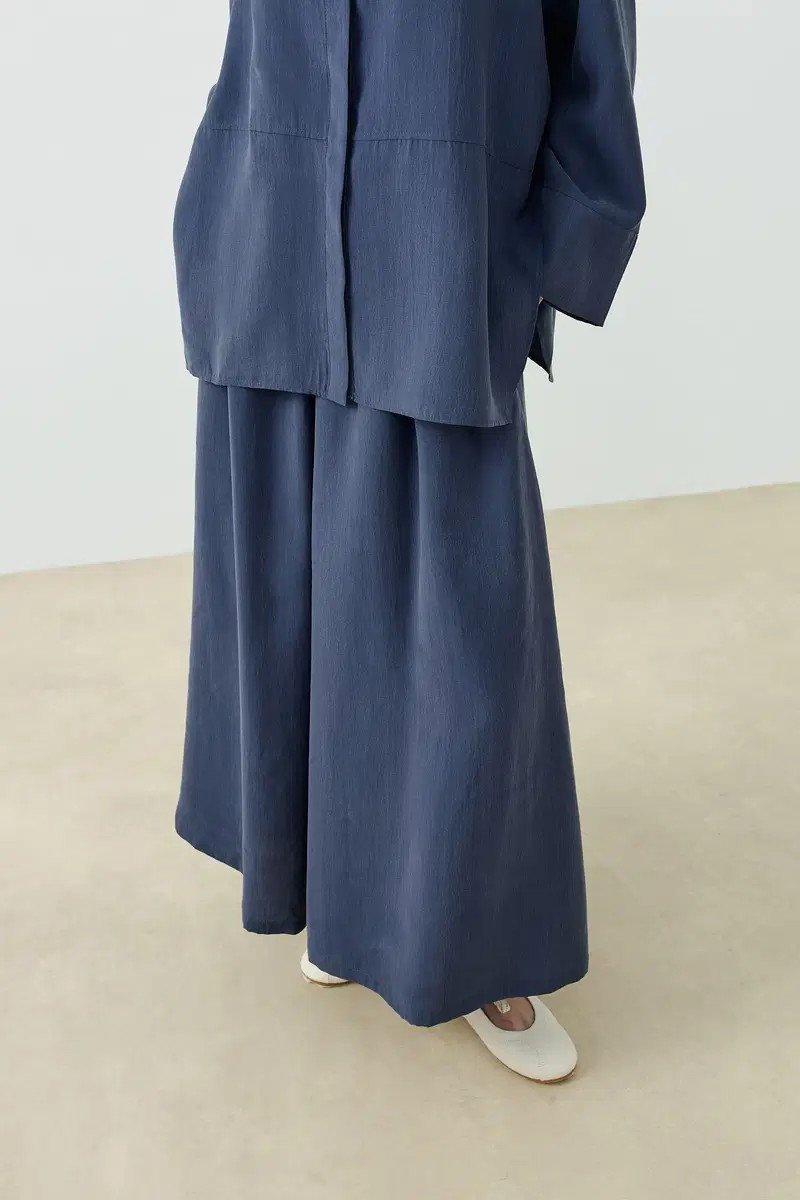 Qanu Kün Etekli Takım Lacivert