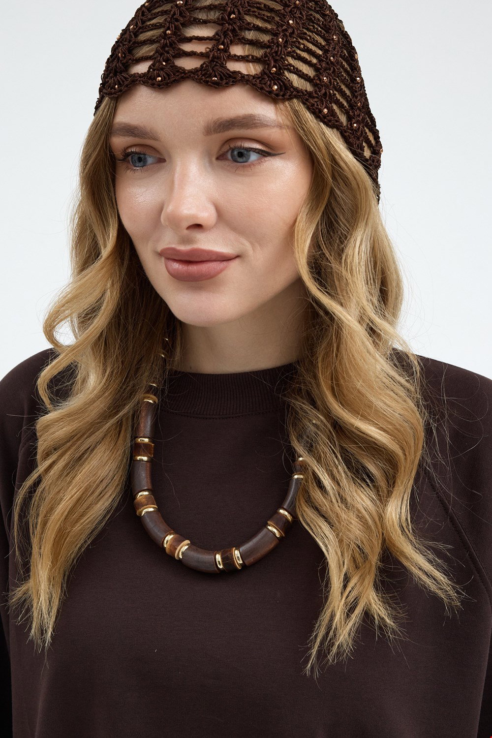 Qanu Nilda İnce Sweatshirt Kahverengi