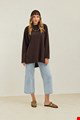 Qanu Nilda İnce Sweatshirt Kahverengi
