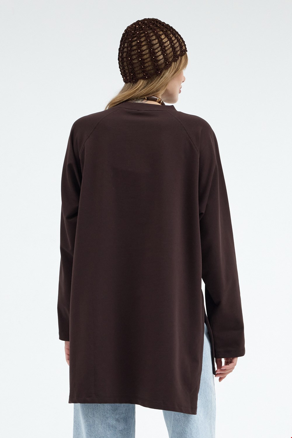 Qanu Nilda İnce Sweatshirt Kahverengi