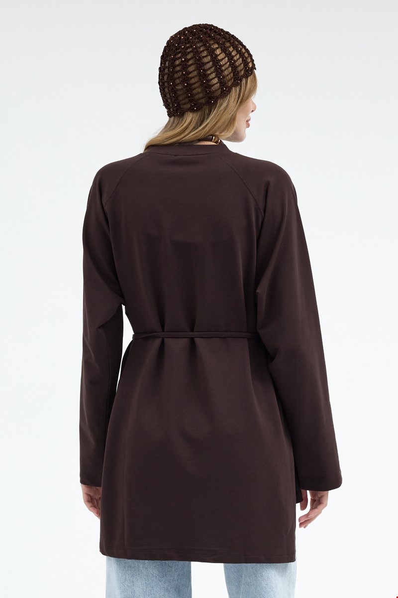Qanu Nilda İnce Sweatshirt Kahverengi