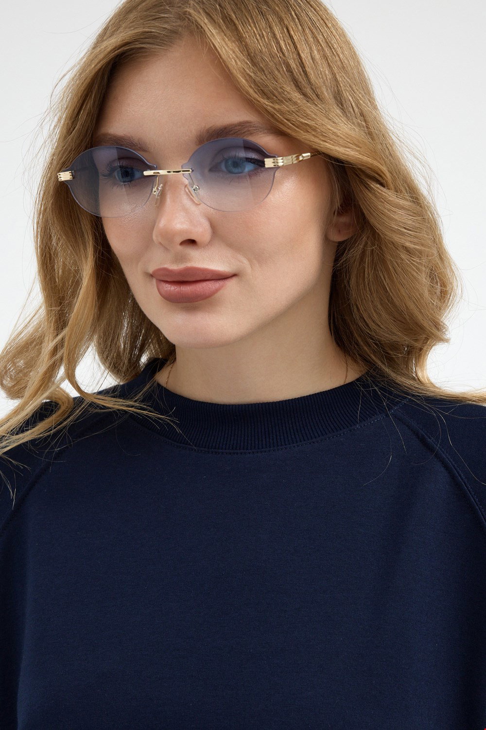Qanu Nilda İnce Sweatshirt Lacivert