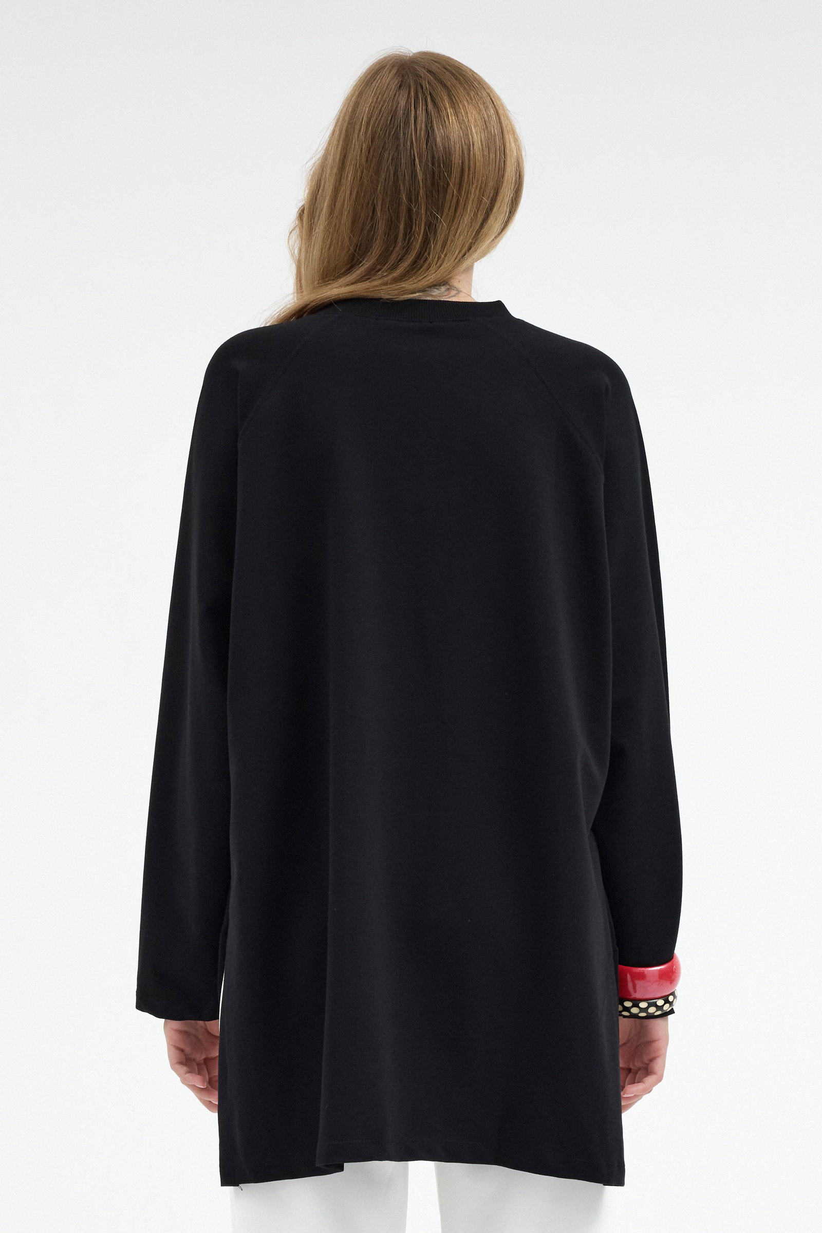 Qanu Nilda İnce Sweatshirt Siyah 