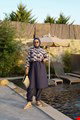 Qanu Pattern Tesettür Mayo Tunik Mavi