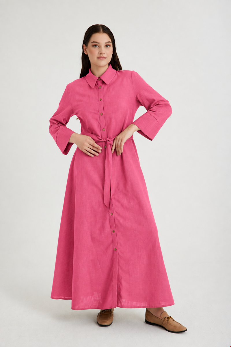 Qanu Rose Elbise Pembe 