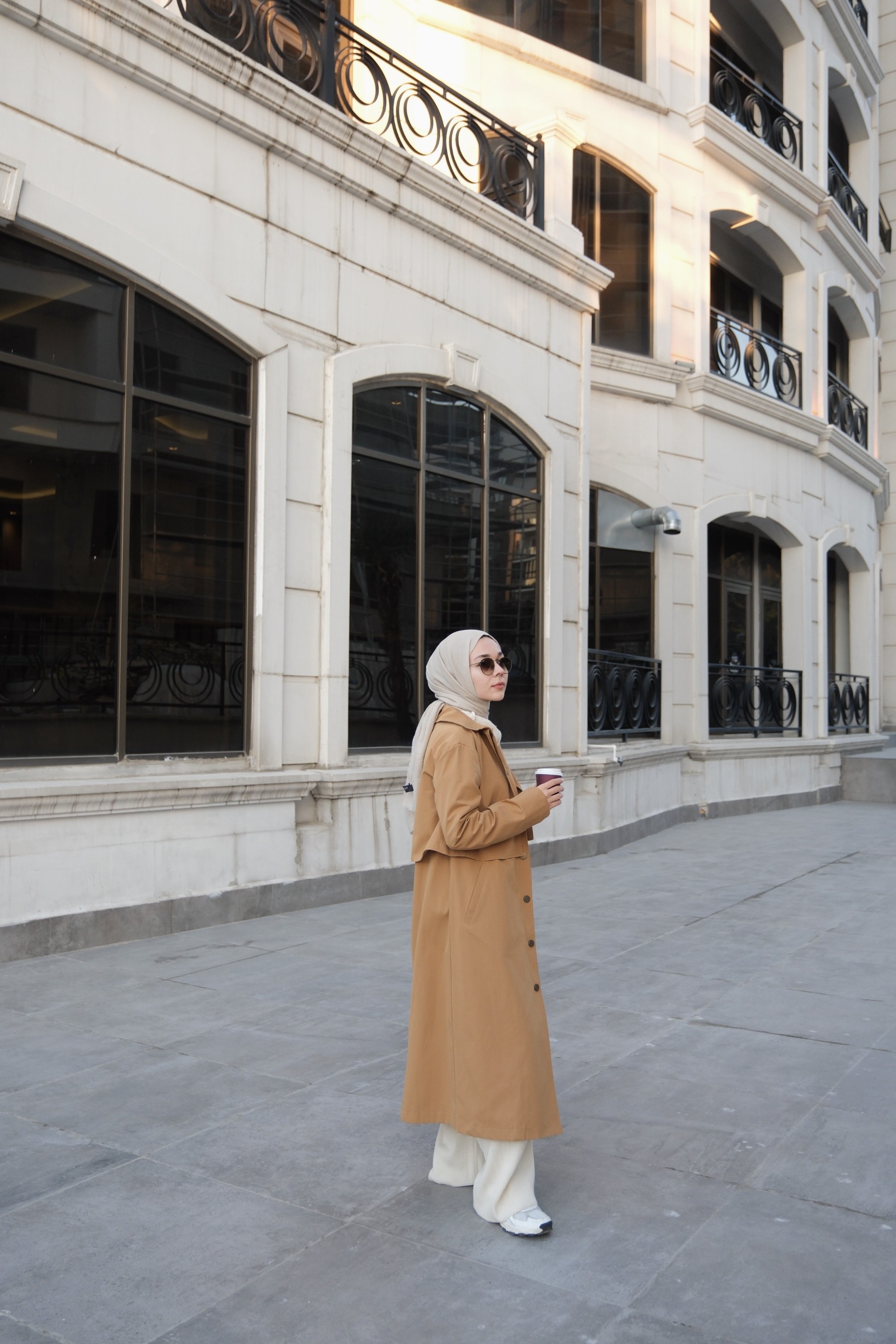 Qanu Rüzgarlıklı Trençkot Camel 