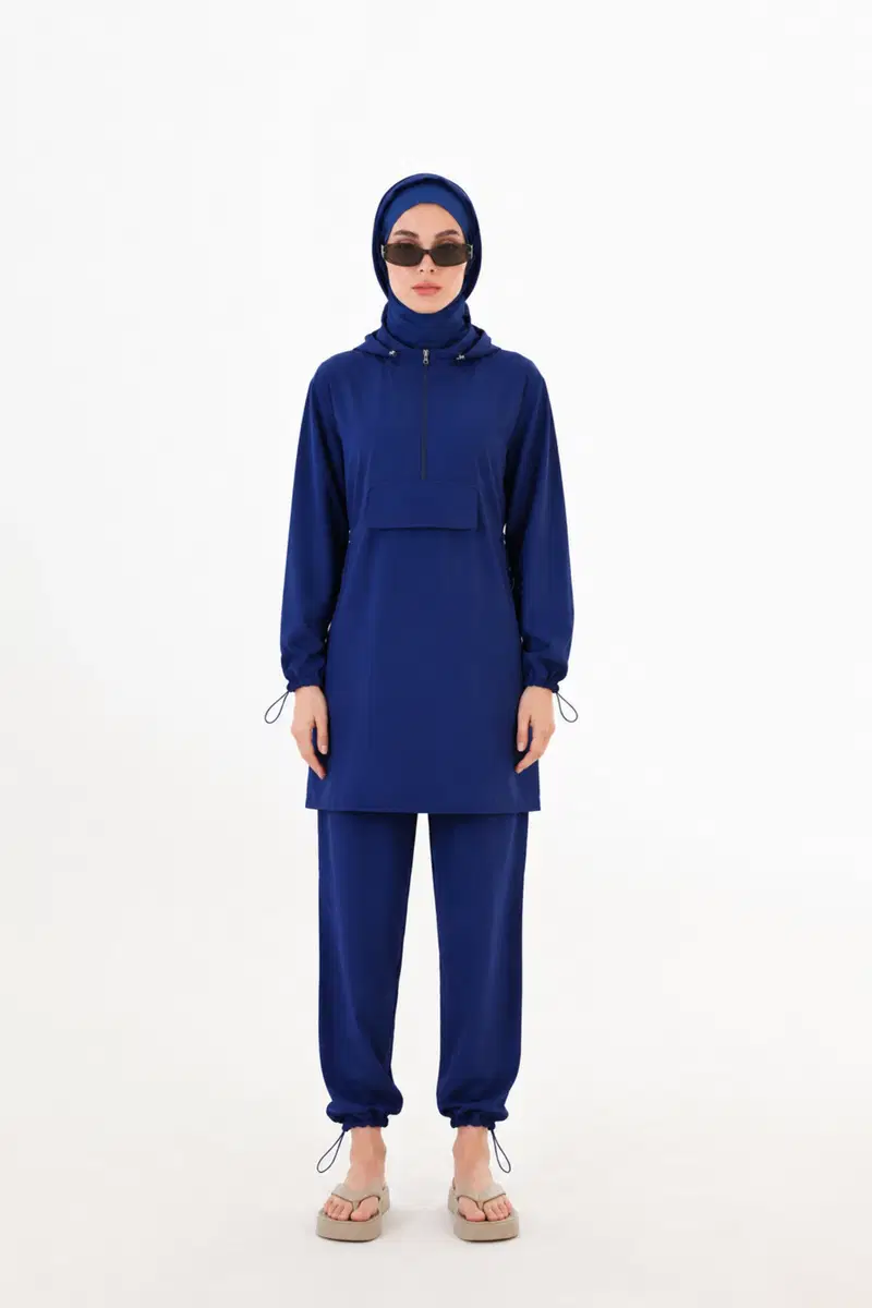 Qanu Tesettür Mayo 3'lü Set Lacivert