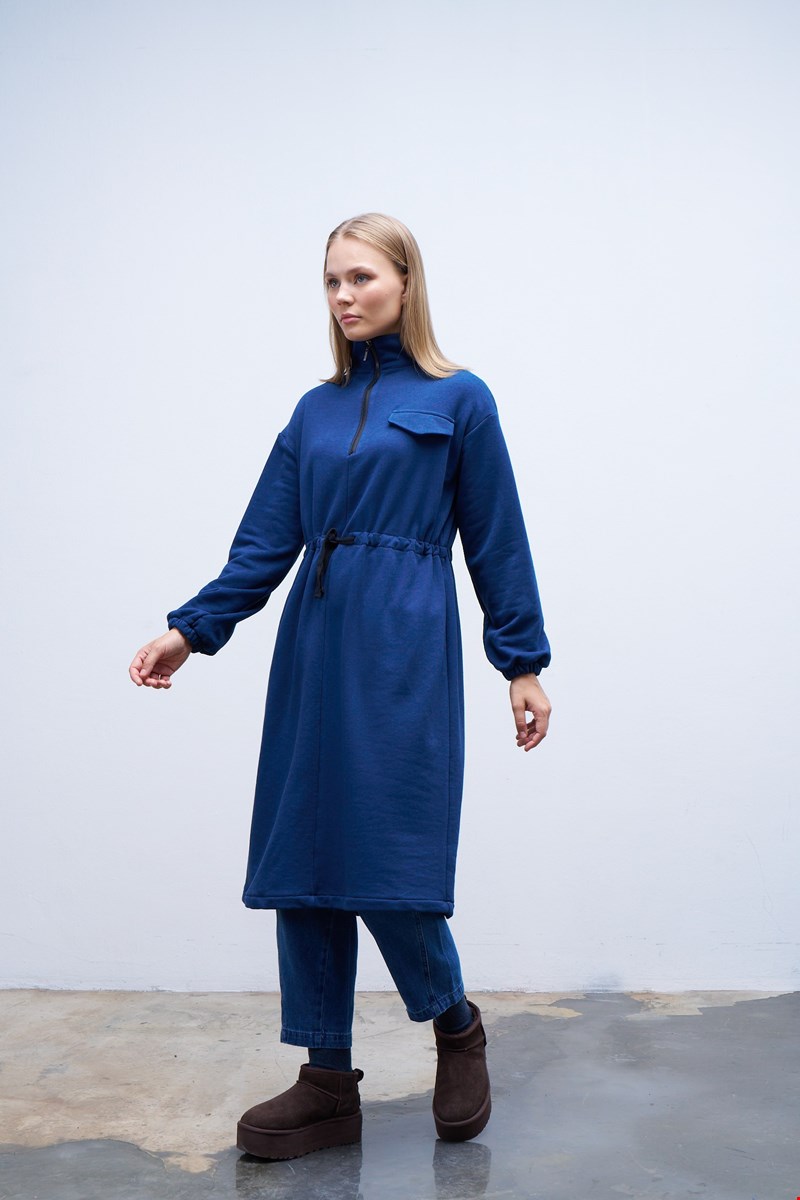 Qanu Tünelli Sweatshirt Lacivert