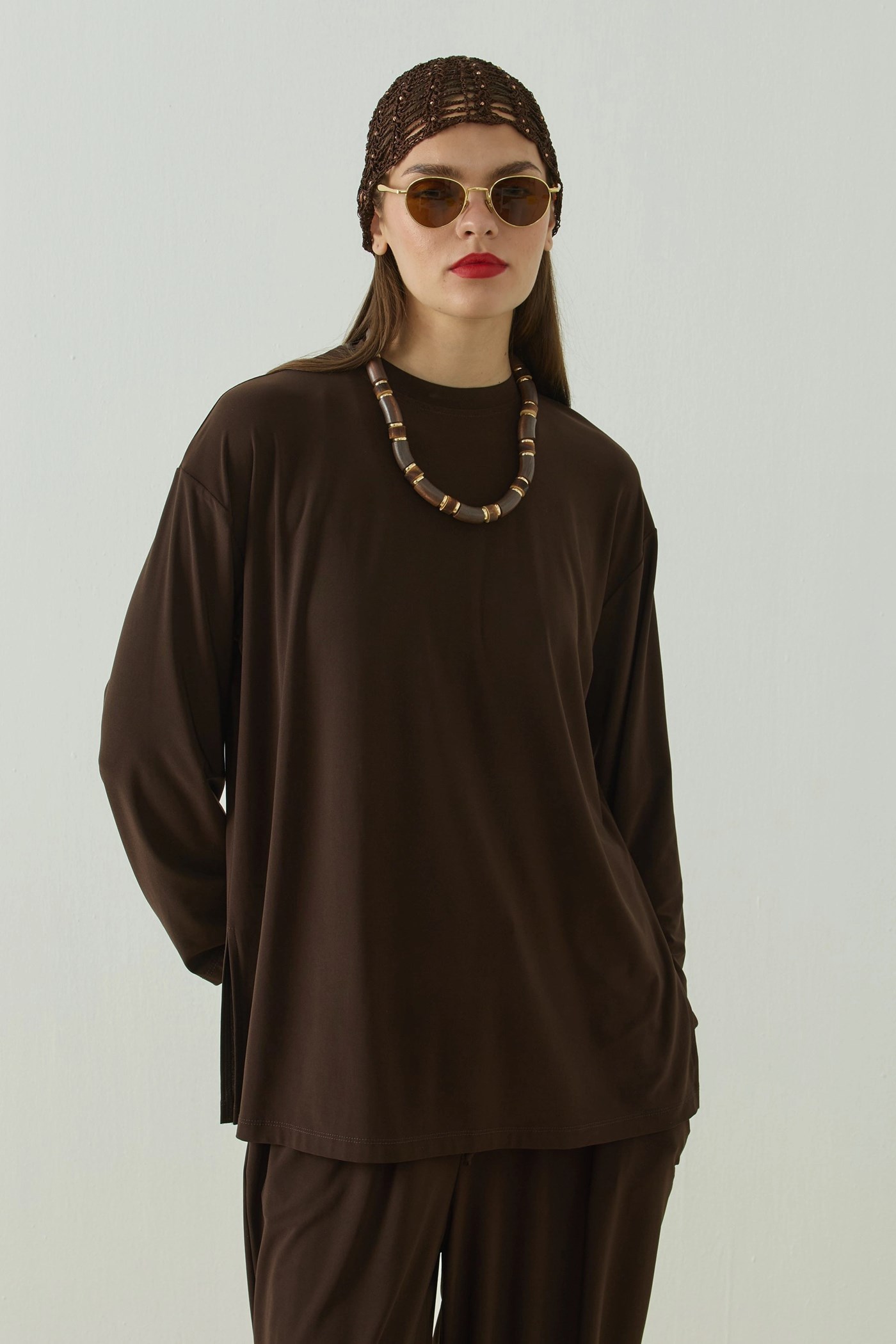 Qanu Alya T-shirt Kahverengi