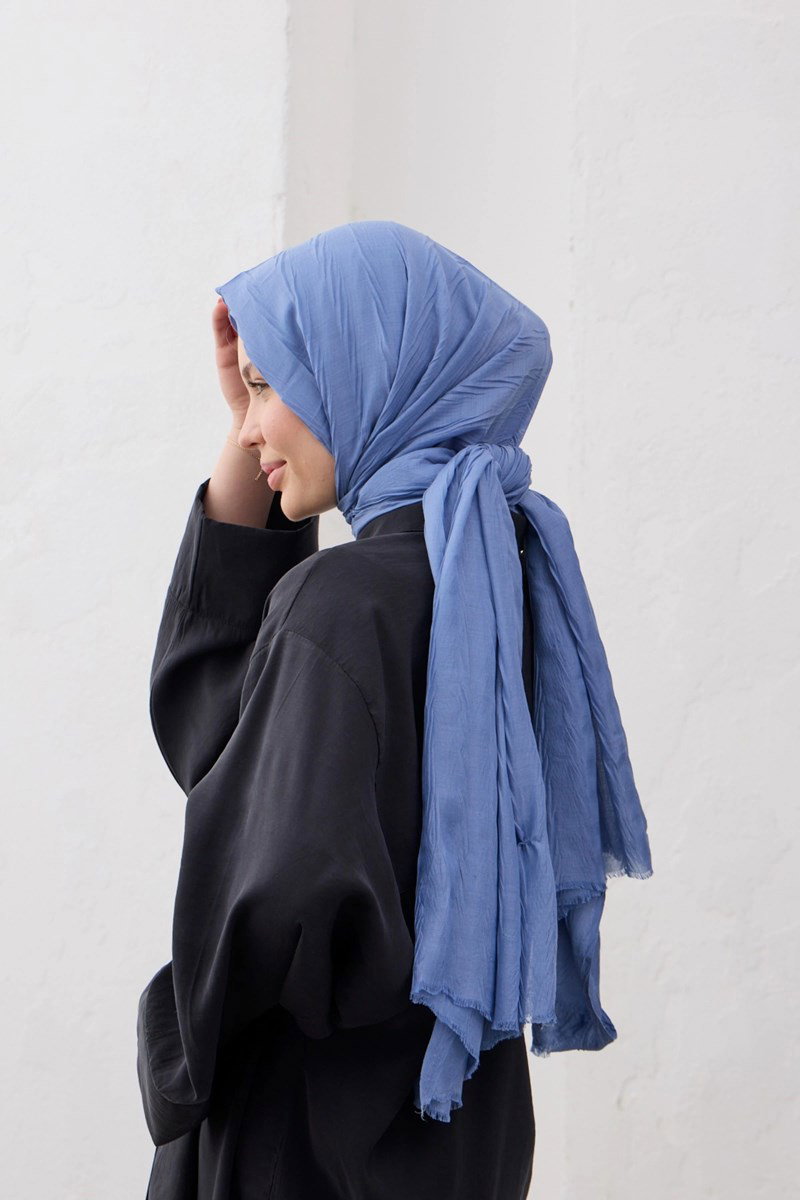 Qanu Bambu Pilise Şal Mavi