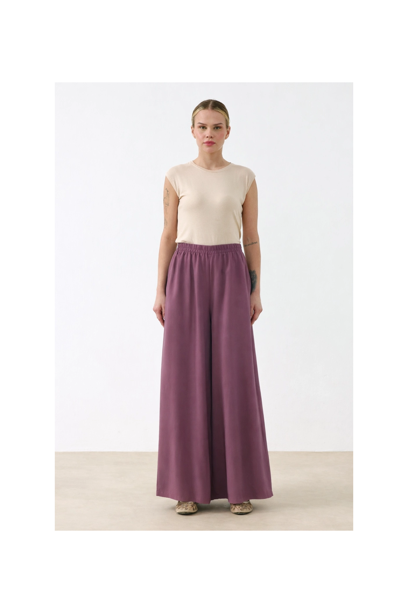 Qanu Fresh Pantolonlu Mürdüm