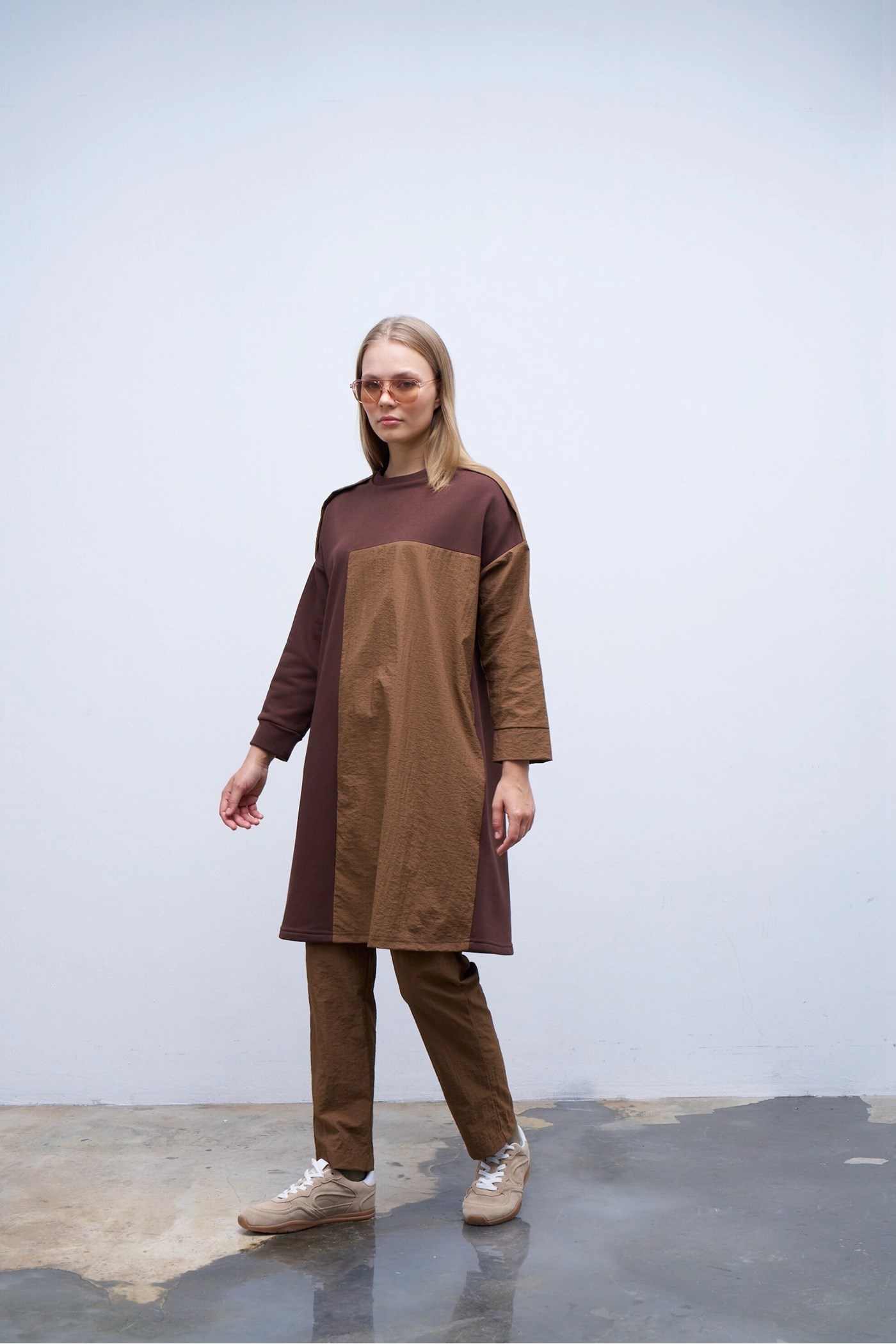 Qanu Garnili Sweatshirt Kahverengi 