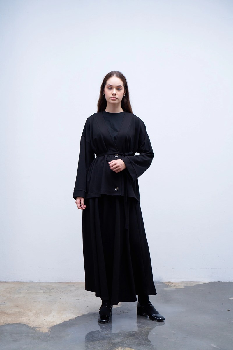 Qanu Maria Hırka Siyah 