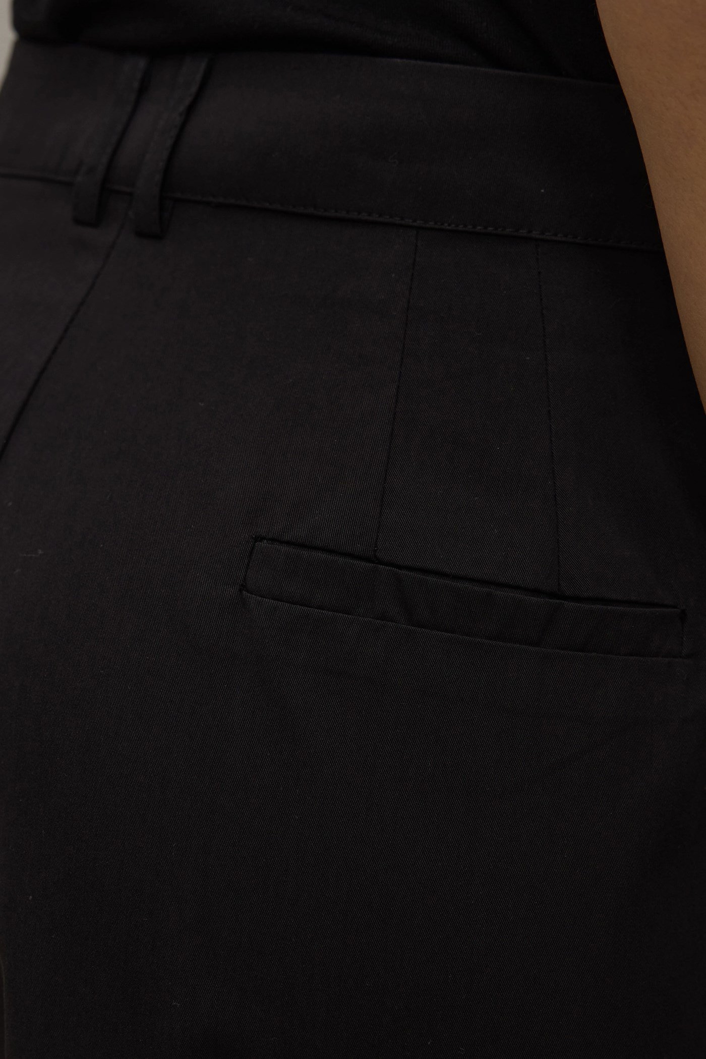 Qanu Pamuklu Palazzo Pantolon Siyah 