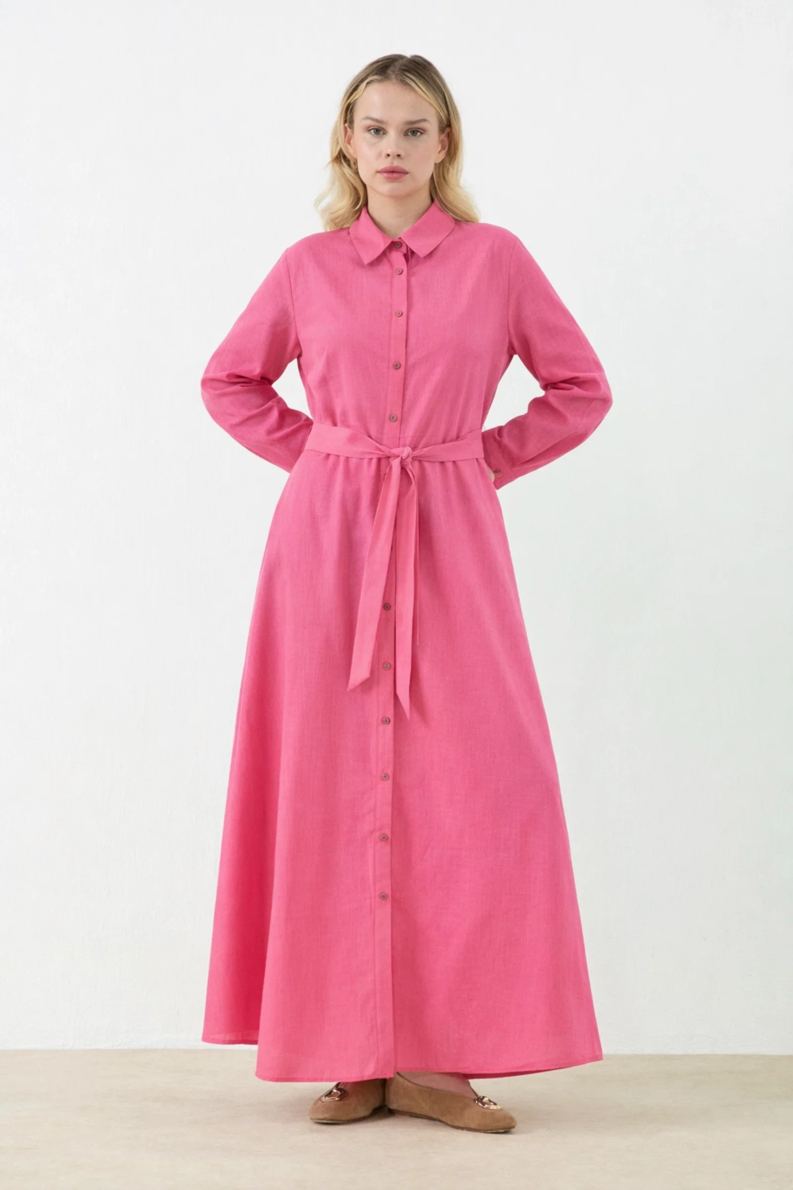 Qanu Rose Elbise Pembe 