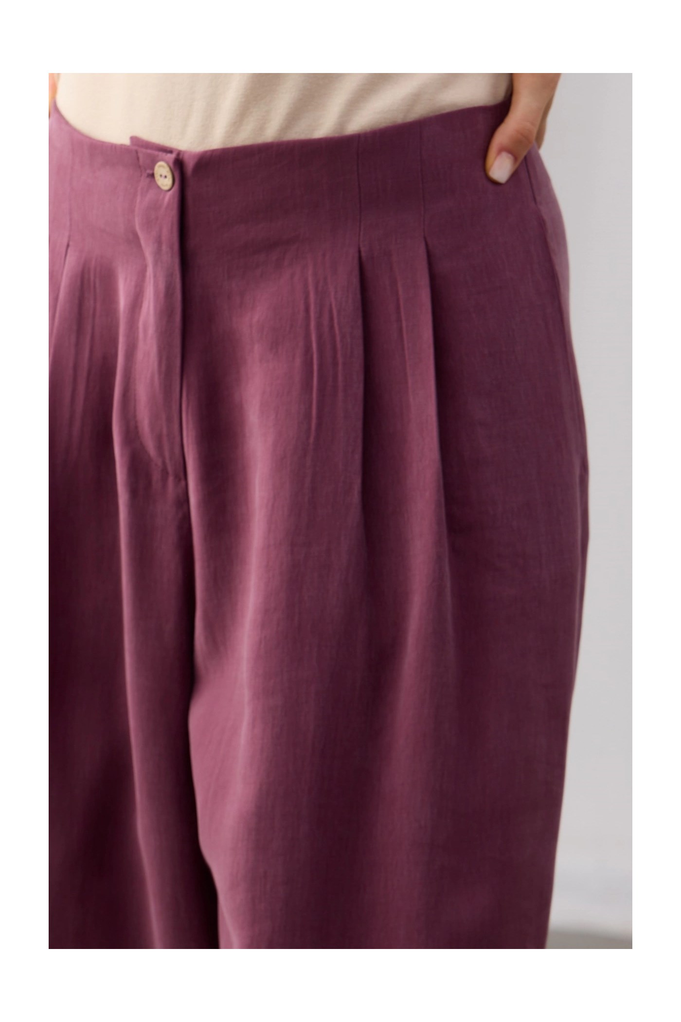 Qanu Violet Pantolon Mürdüm